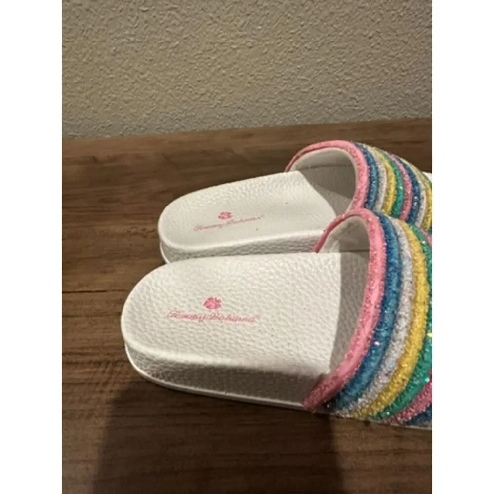 Tommy Bahama Pale Rainbow Glitter Girl Sandals Size 11